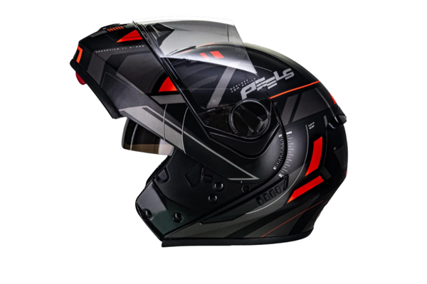 Capacete Peels U-RB2 Dynamic Preto Vermelho Fosco